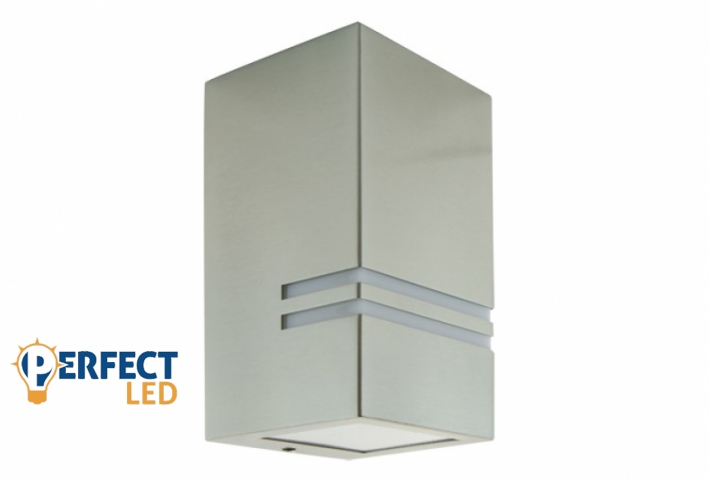 150x80 mm matt króm oldalfali lámpa, GU-10-es foglalattal