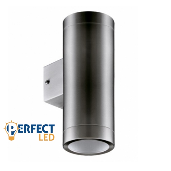 Strühm Aster 210x76 mm matt króm oldalfali kültéri lámpa, GU-10-es foglalattal