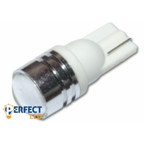 LED 12V T10 foglalatú 1 ledet tartalmazó autó izzó Hideg Fehér