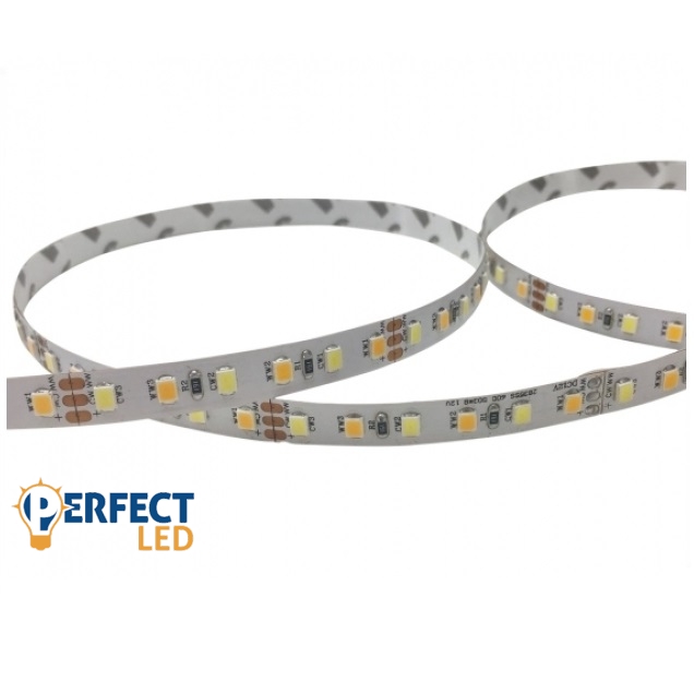 Prémium 120 LED/méteres 12V-os szabályozható színhőmérsékletű LED szalag