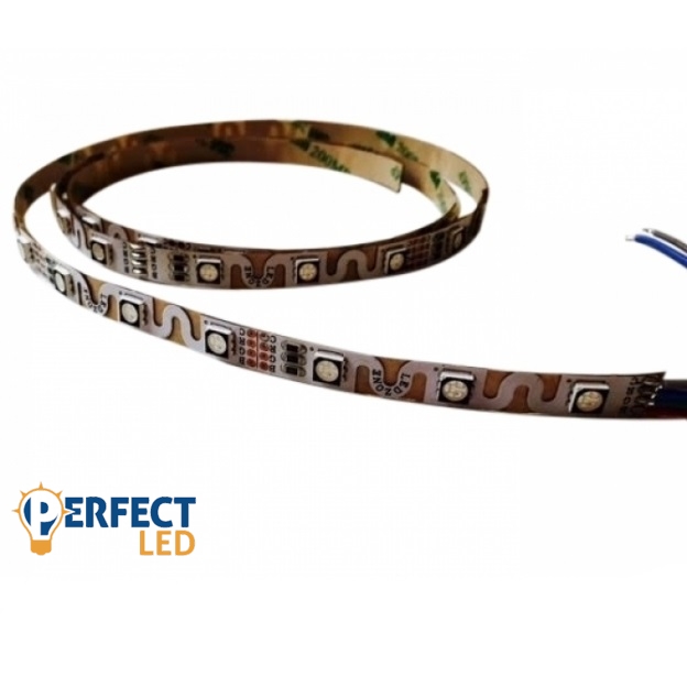 Prémium 48 LED/méteres 12V-os cikk-cakk vízálló RGB, nano LED szalag