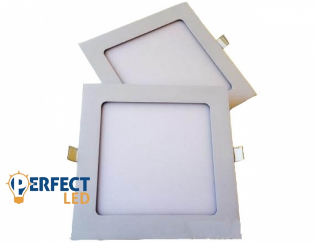 MasterLED Proma 12 W-os süllyesztett hideg fehér négyzet alakú LED-es mennyezetlámpa