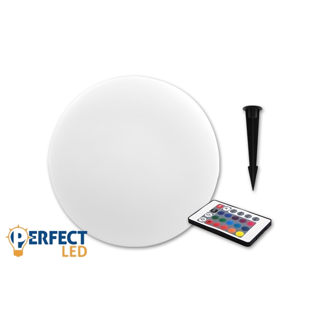 MasterLED Kula földbe szúrható 30 cm-es napelemes kerti gömb, RGB