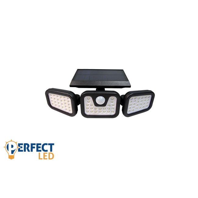 MasterLED Solar LED napelemes reflektor 15 W-os mozgásérzékelővel