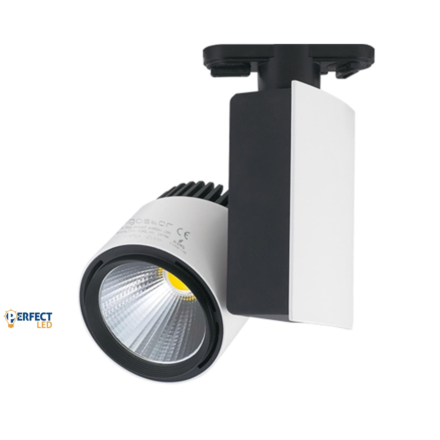 33W Természetes Fehér Sínre Szerelhető Kétfázisú LED Lámpa Fekete-Fehér