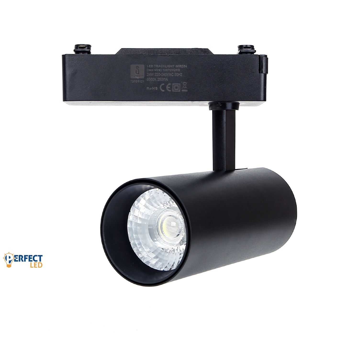 15W Hidegfehér Sínre Szerelhető Kétfázisú LED Lámpa Fekete - 198671