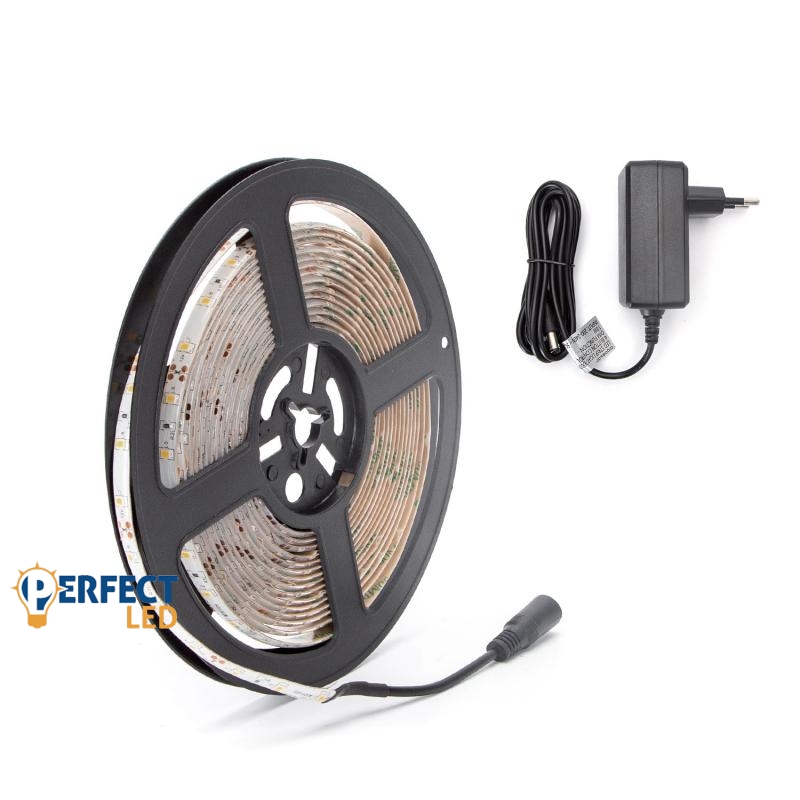 20W 5m-es Alacsony feszültségű Meleg fehér LED szalag - 210656