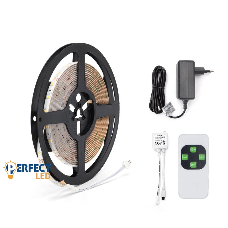 18W 5m-es Alacsony feszültségű Meleg fehér LED szalag - 203771