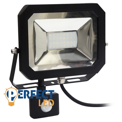 30W fekete mozgásérzékelős természetes fehér reflektor - LF1023S