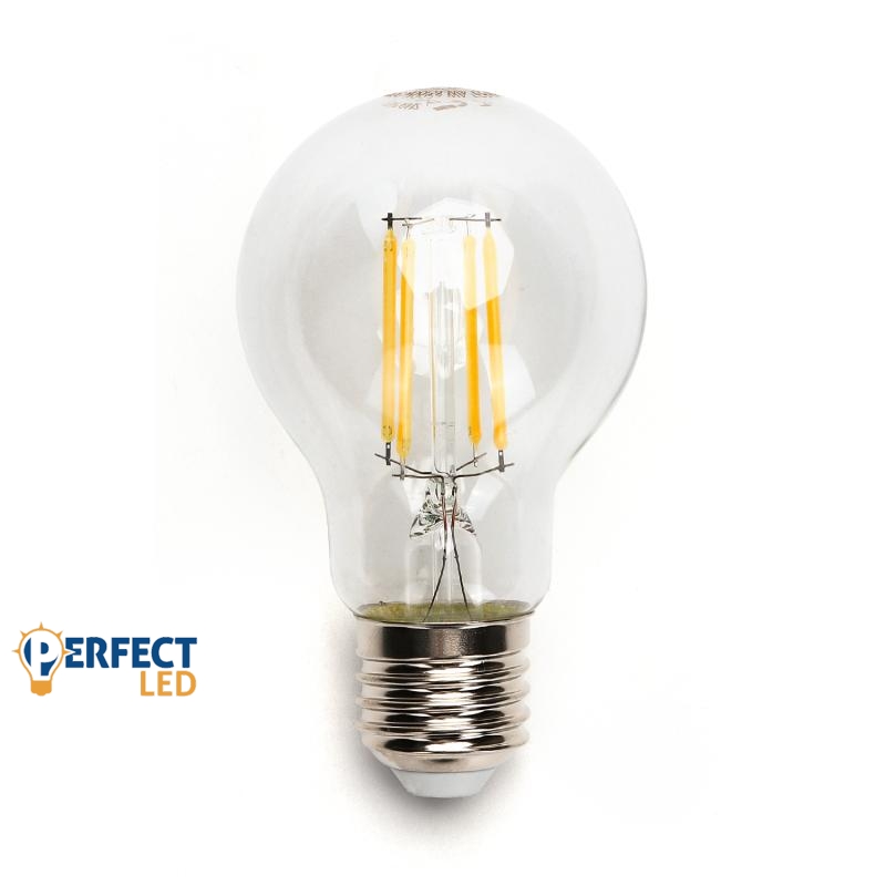 8W E27 LED filament gömb égő Meleg fehér átlátszó 196271