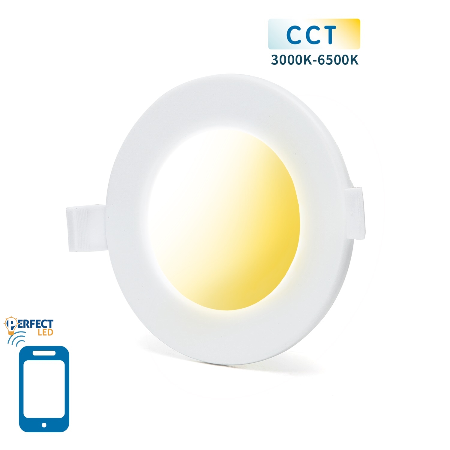 6W Süllyeszthető Kerek Smart LED Panel CCT - 202132