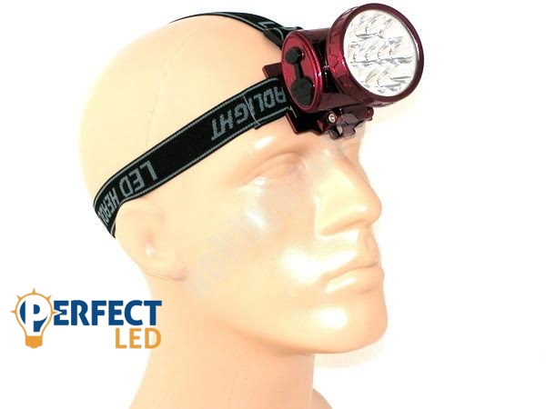 Tölthető 13 LED-es fejlámpa