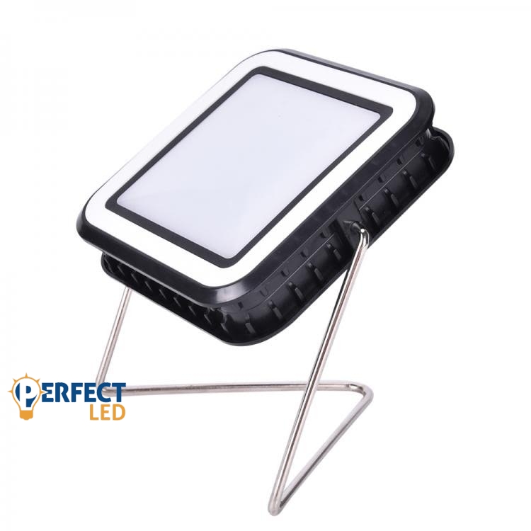 Napelemes powerbank 30 SMD LED-es lámpával szögletes