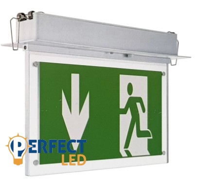 LED vészkijáratjelző extilámpa süllyeszthető 2W-os