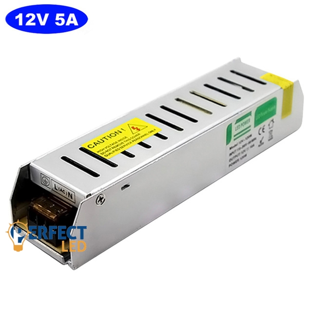 60W prémium vékony fém házas LED tápegység