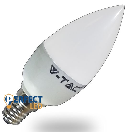 6W E14 LED gyertya izzó, égő fényerőszabályozható meleg fehér