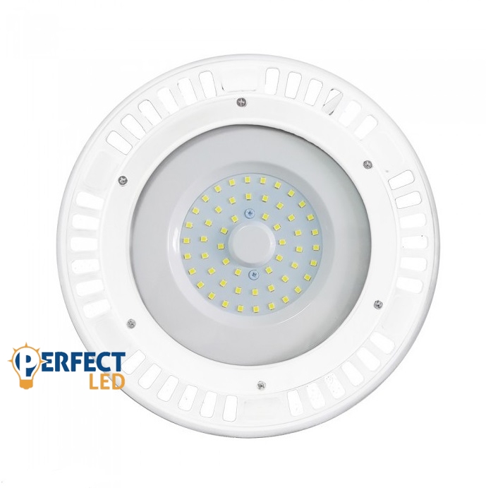 LED 50W Csarnokvilágító Fehér UFO Lámpa 120° Meleg Fehér