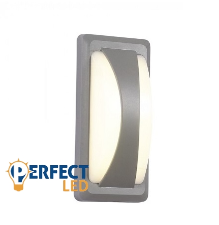 Kültéri fali LED lámpatest Due (12W) szürke, hideg fényű