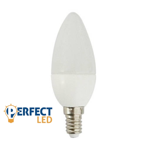 7W E14 LED gyertya hideg fehér 5 év garancia