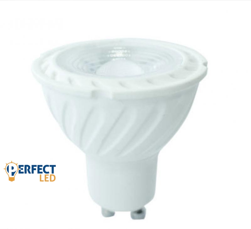 Fényerőszabályozható 6.5W GU10 LED spot égő 38° 4000K természetes fehér