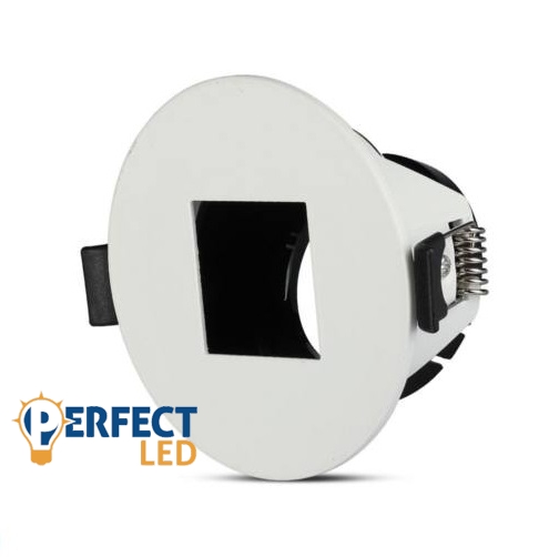 GU10 LED Spot Lámpatest Foglalat Fehér Négyzet Kivágással