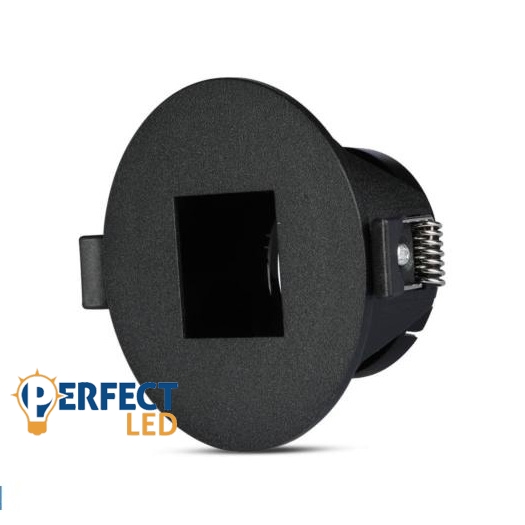 GU10 LED Spot Lámpatest Foglalat Fekete Négyzet Kivágással