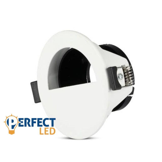 GU10 LED Spot Lámpatest Foglalat Fehér Félkör Kivágással