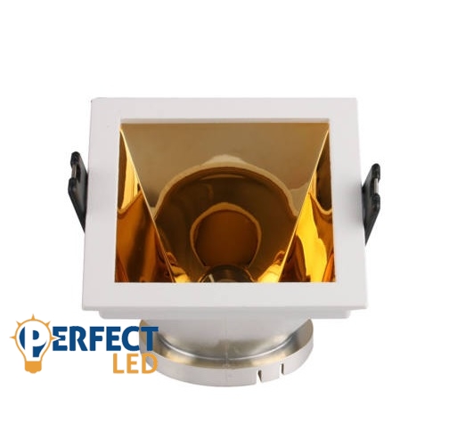 GU10 LED Spot Lámpatest Foglalat Fehér-Arany Design