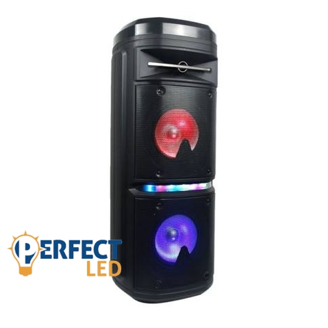 30W Tölthető Party Hangfal Vezetékes Mikrofonnal RGB Világítással