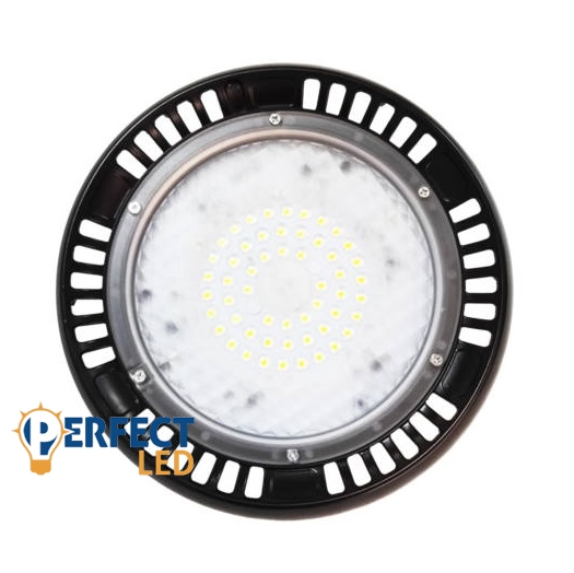Fekete 50W UFO LED Csarnokvilágító Lámpa 120° Hideg Fehér