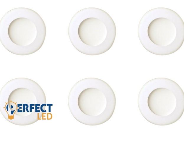 MasterLED 5+1 db 3 W-os süllyesztett natúr fehér kör alakú LED-es mennyezetlámpa
