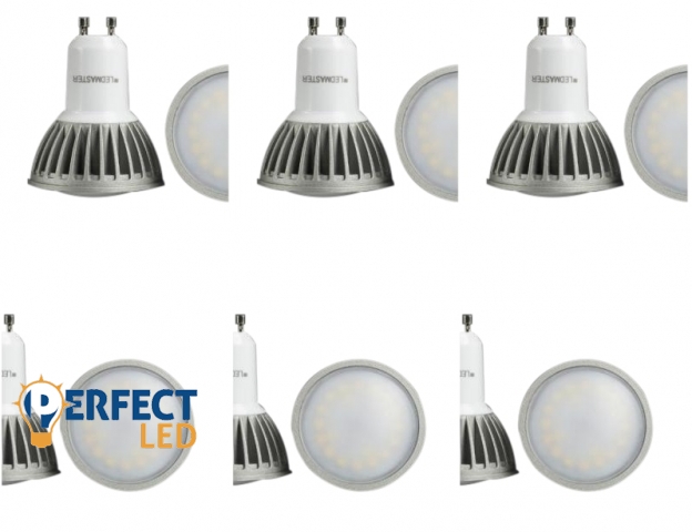 Ledmaster Prémium 5+1 db GU10-es foglalatú 5W-os natúr fehér izzó opál
