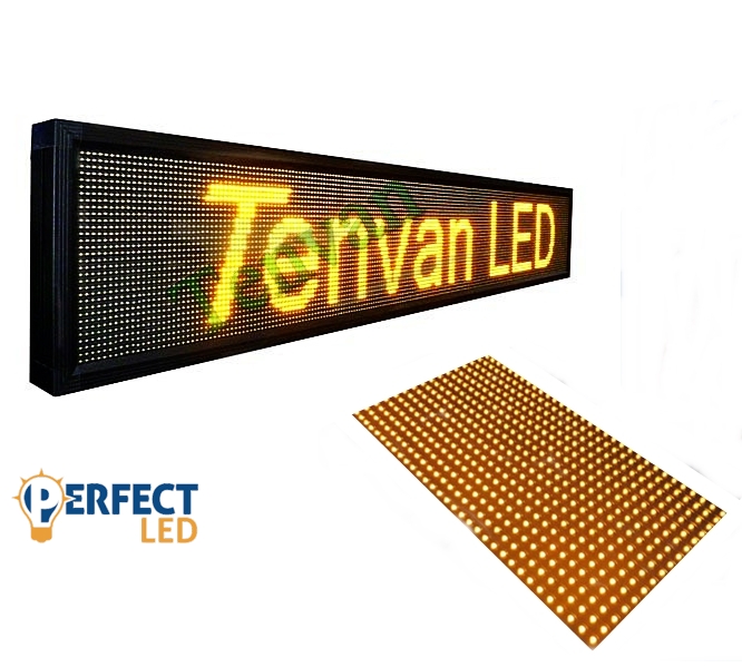 100x20CM LED fényújság, fényreklám programozható LED tábla beltéri sárga
