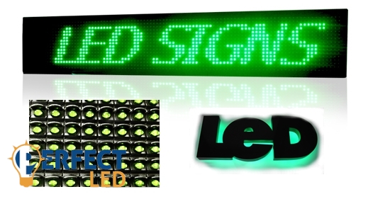 100x20CM LED fényújság, fényreklám programozható LED tábla beltéri zöld