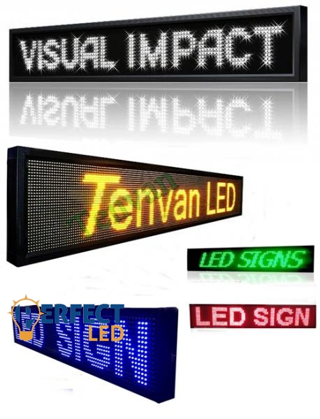 100x20CM kültéri LED fényújság, fényreklám programozható LED tábla