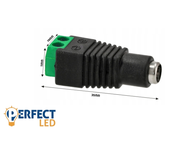 Berge DC aljzat apa csatlakozó 2 1 mm-es LED szalaghoz