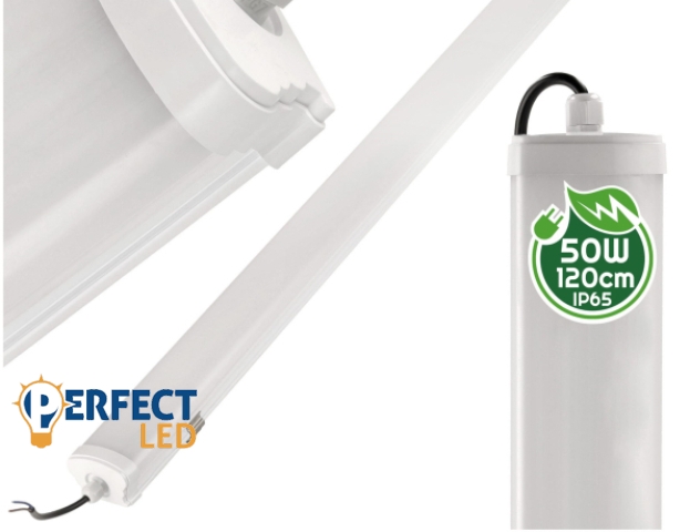 Berge LEO 50 W-os falon kívüli 120 cm-es por- és páramentes lámpa IP65 5000K 5000lm