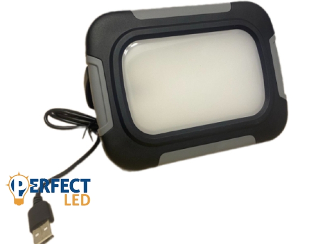 Berge Milio 10 W-os 350-700 lm natúr fehér hordozható LED reflektor USB töltővel