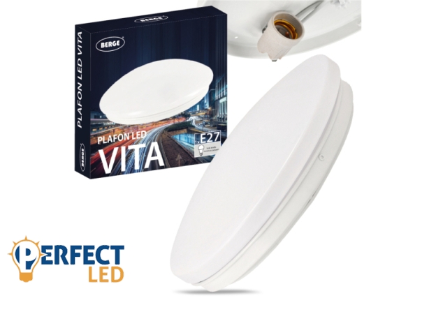 Berge Vita fehér színű kerek mennyezeti lámpa 1xE27-es foglalattal