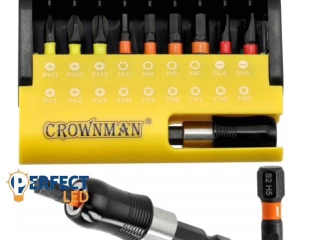 Crownman 18 db-os Bit Fej Készlet