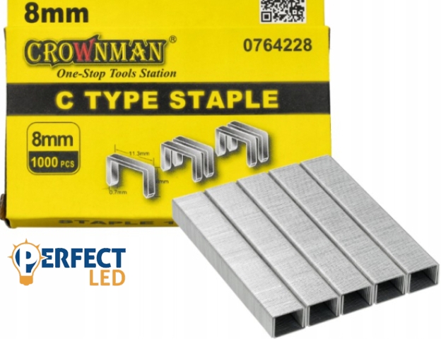 Crownman Kárpitós Tűzőgép Kapocs 0.7x8mm 1000 db