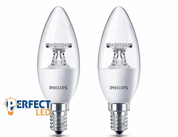 Philips E14-es foglalatú 5 5W-os natúr fehér izzó PHILIPS