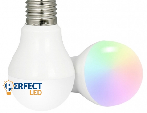 Mi-Light E27-es foglalatú 6W-os izzó RGB+CCT + távirányító