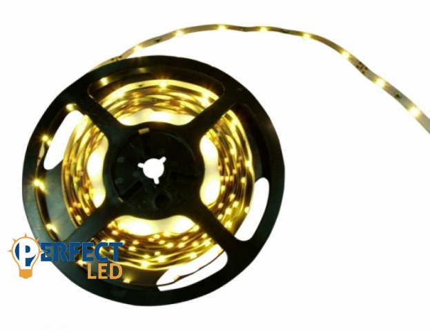 EcoLight 120 Led/méteres 12 V-os beltéri meleg fehér led szalag 5m/tekercs