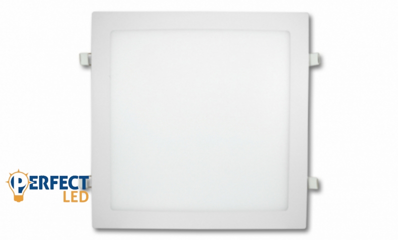 EcoLight 24 W-os süllyesztett natúr fehér négyzet alakú LED-es mennyezetlámpa