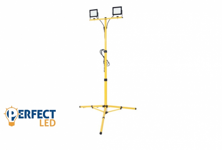 EcoLight 2x50 W-os natúrfehér LED reflektor álvánnyal
