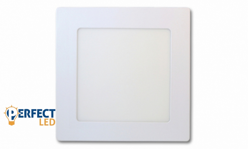 EcoLight 6 W-os falon kívüli natúr fehér négyzet alakú LED-es mennyezetlámpa