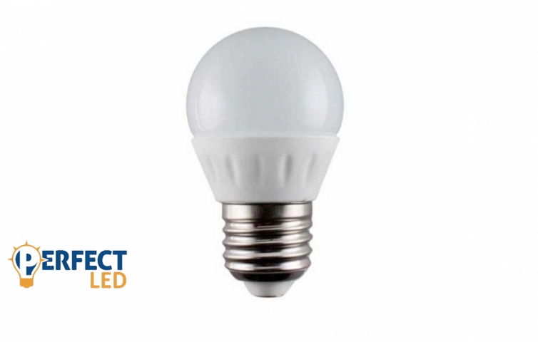 EcoLight E27-es foglalatú 10 W-os LED-es izzó natúr fehér kisgömb