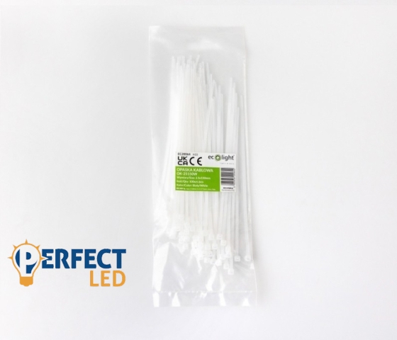 EcoLight Kábelkötegelő OK-25150W 2 5X150 mm fehér 100 db-os kiszerelés