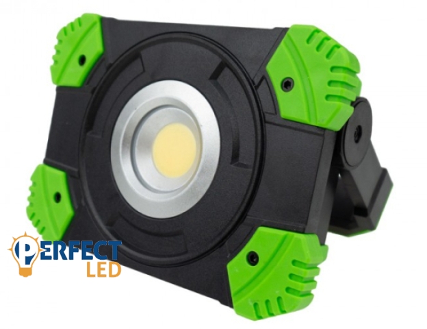 EcoLight LR-A10 10 W-os 5000K újratölthető akkumlátoros LED reflektor